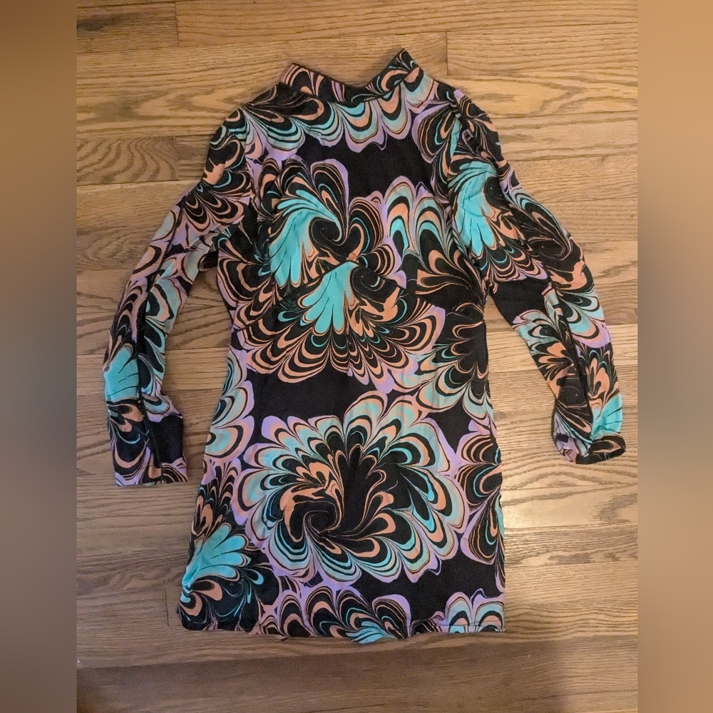 Psychedelic mini dress from untitled in motion, sz small